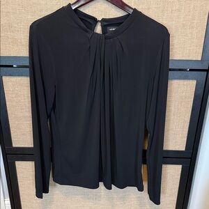 Liz Claiborne Black Pleated Blouse